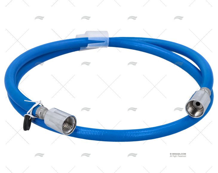 SHOWER HOSE 1,50m BLUE S.S. G1/2"-G1/2"