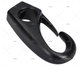 GANCHO PLASTICO PRETO 4mm