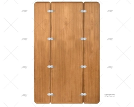 TEAK VENEER FOLDING TABLE TOP 70x60Cm ARC MARINE