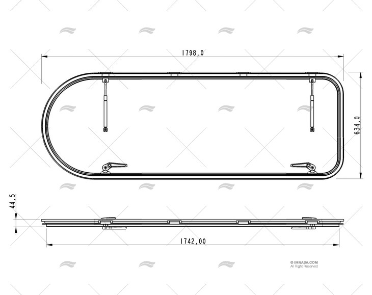 PORTE SUNSEEKER S225 FLYBRIDGE ASSY LEWMAR