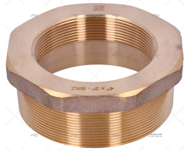 BRONZE COUPLER MALE-FEMALE 4"-3"