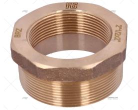 BRONZE COUPLER MALE-FEM. 2"1/2 - 2"