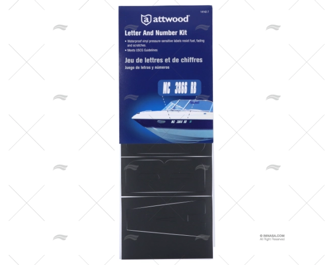 KIT LETRAS & CIFRAS 148pzas NEGRO ATTWOOD