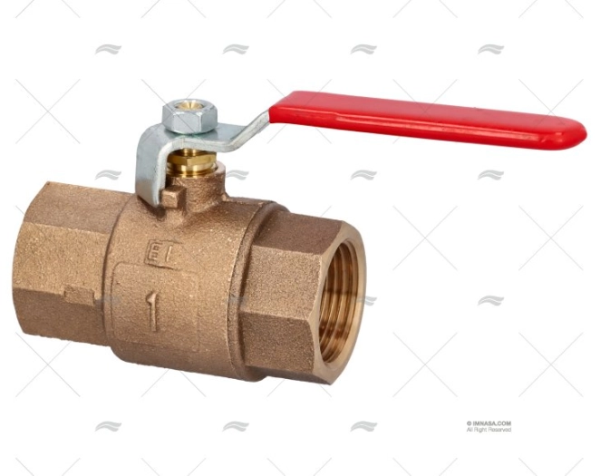 BRONCE BALL VALVE FULL FLOW  1" GUIDI