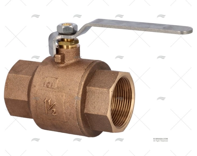 BRONCE BALL VALVE FULL FLOW W /S.S. HAND