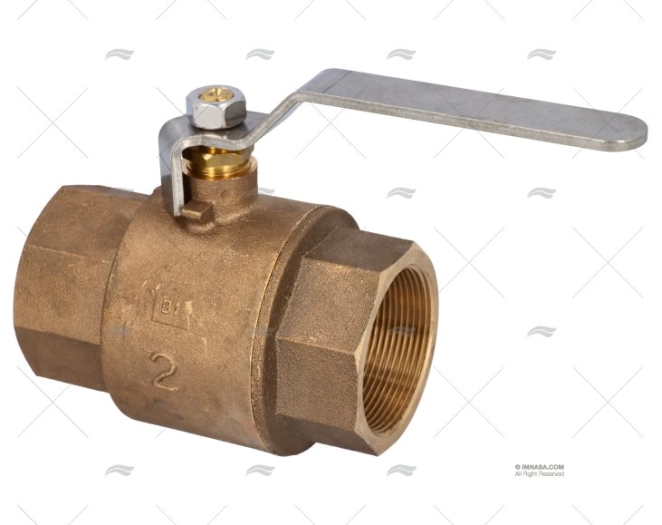 BRONCE BALL VALVE FULL FLOW W /S.S. HAND GUIDI