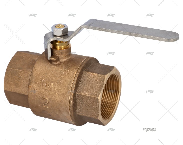 BRONCE BALL VALVE FULL FLOW W /S.S. HAND GUIDI