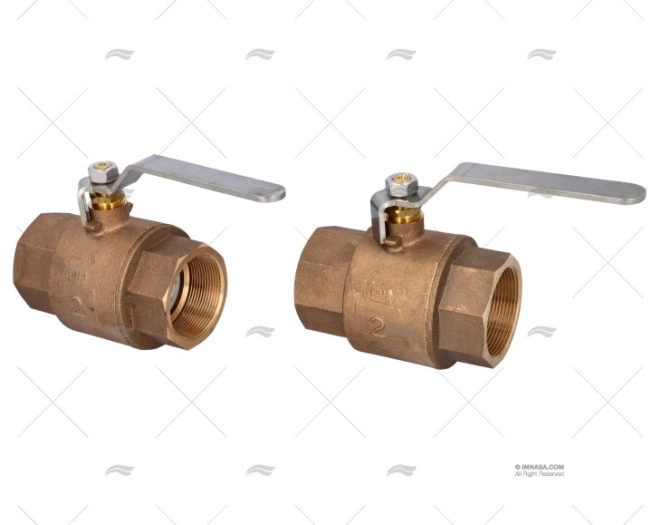 BRONCE BALL VALVE FULL FLOW W /S.S. HAND GUIDI