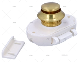 PUSH KNOB LOCK POLISHED BRASS 23x13mm FORESTI SUARDI