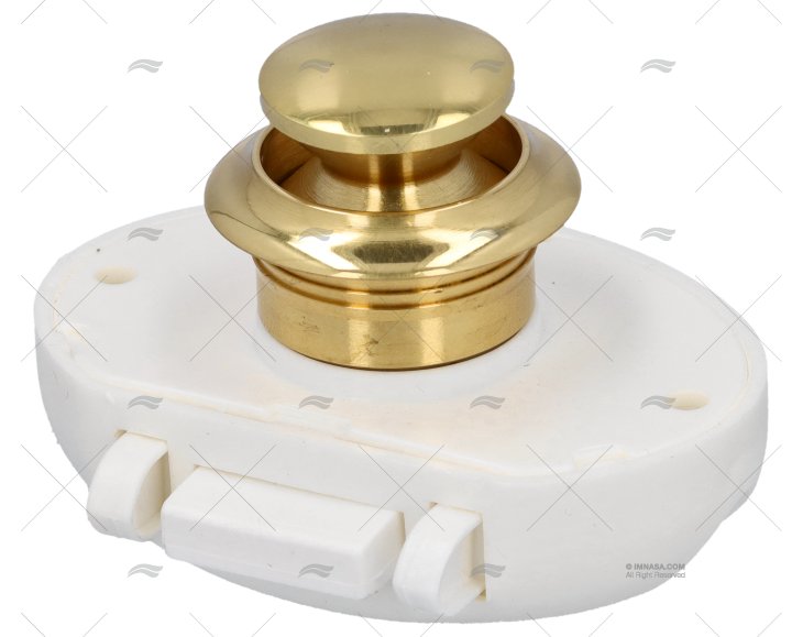 PUSH KNOB LOCK POLISHED BRASS 23x16mm FORESTI SUARDI