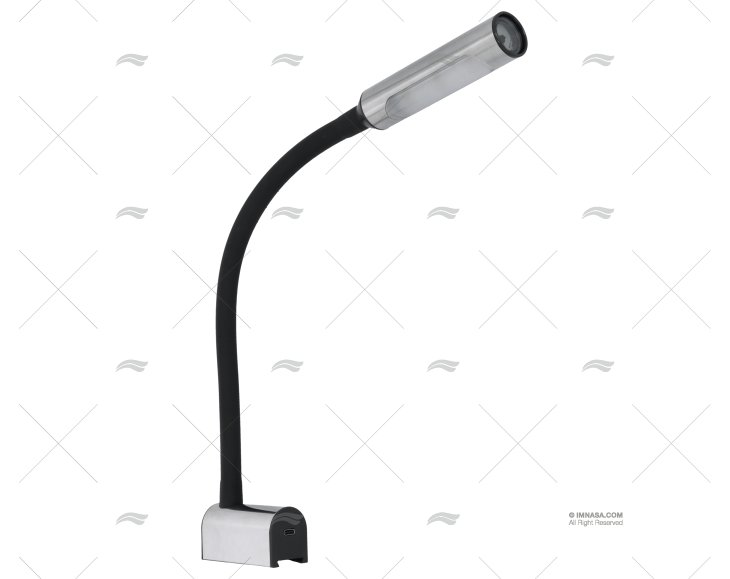 READING LIGHT BLACK USB A/C LED 10-30V