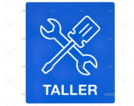 WORKSHOP SIGN WITH TOOL LOGO AND WORDS IMNASA