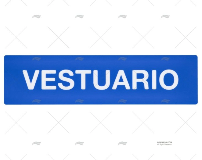 SEÑAL DE VESTUARIO CON LETRAS IMNASA