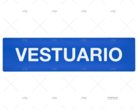 SEÑAL DE VESTUARIO CON LETRAS IMNASA