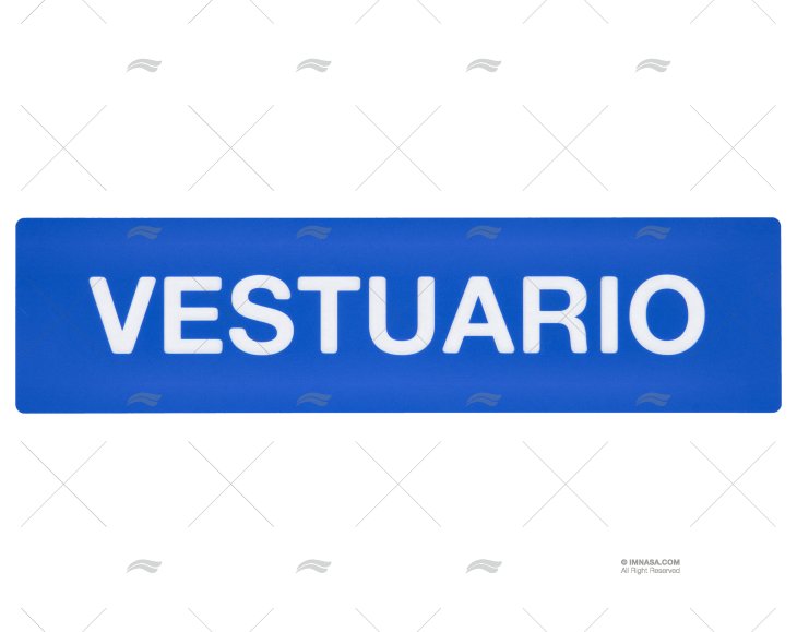 SEÑAL DE VESTUARIO CON LETRAS IMNASA