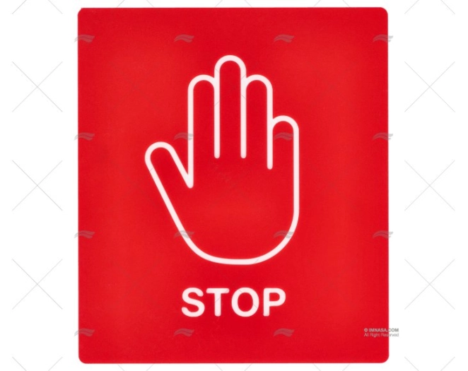 PLACA NAO PASSAR - STOP COM LETRAS IMNASA