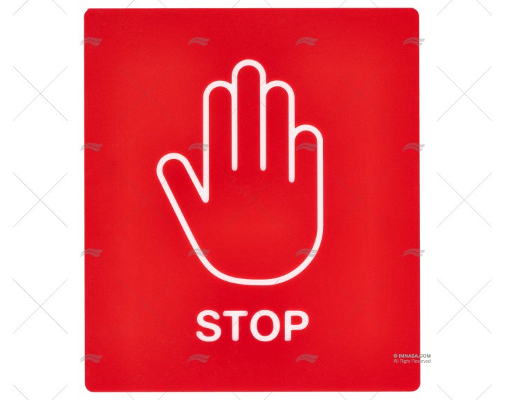 PLACA NAO PASSAR - STOP COM LETRAS IMNASA