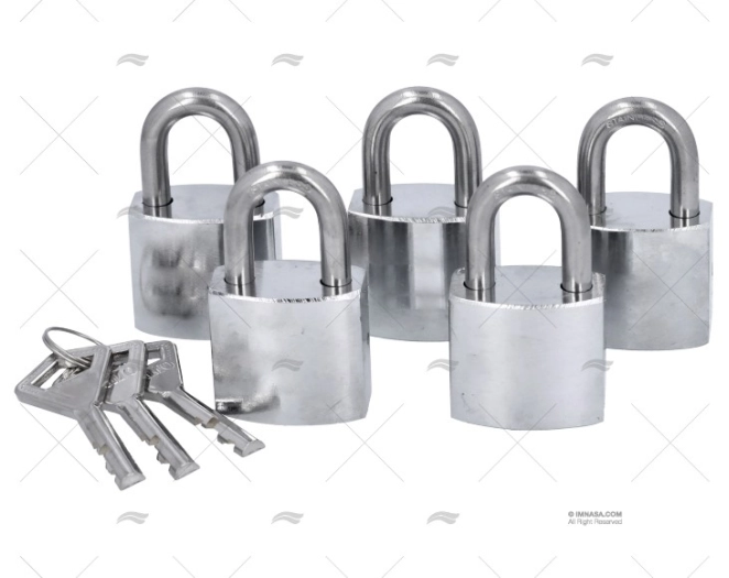 JEU DE 5 CADENAS ANSE INOX 30MM