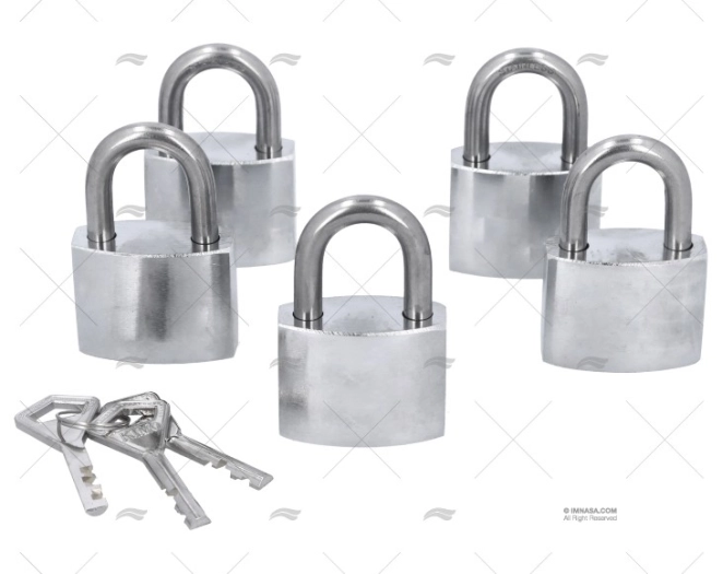 PADLOCK S.S. 40 + 20mm PACK OF 5