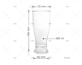 BIER GLASS 360ml 4pcS