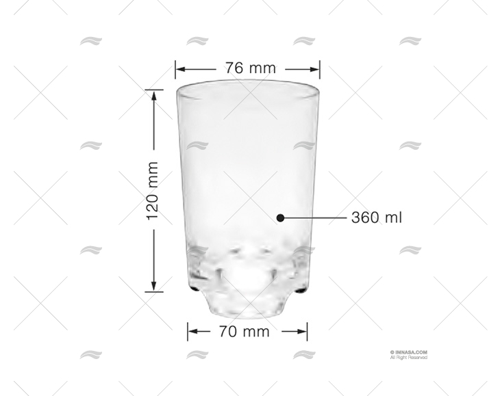 VERRE A EAU 360ml 4pcs