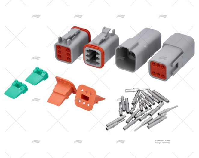 CONNECTEUR MALE ET FEMALE DT 6 PINS IP 6