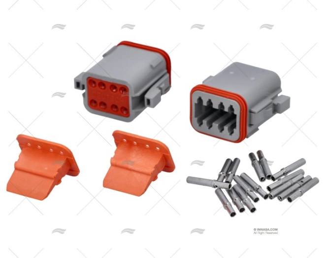 CONNECTOR MALE DT 8 PINS IP67 (2)