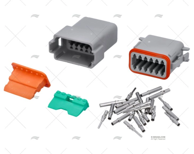 CONNECTOR MALE & FEMALE DT 12 PINS IP67