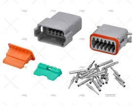 CONECTOR MACHO & HEMBRA DT 12 PINS IP67