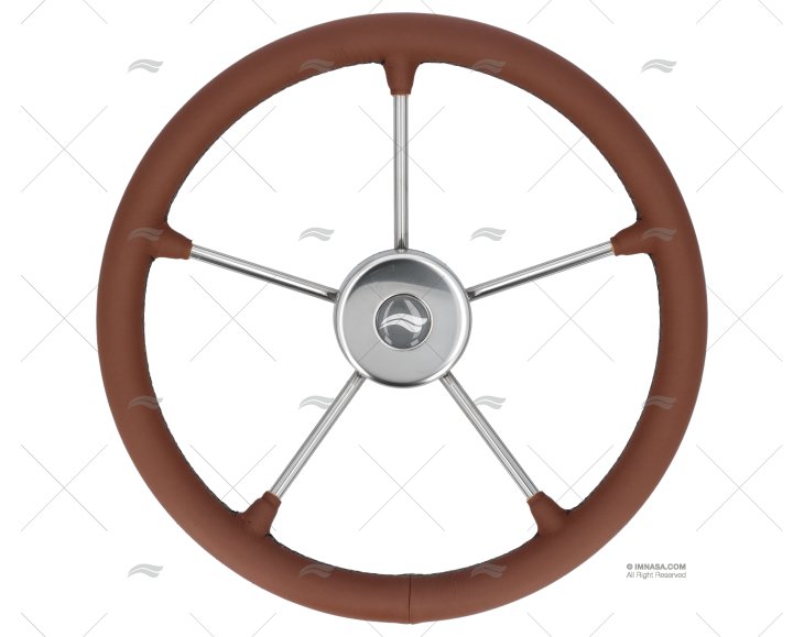 WHEEL 400mm LEATH. BROWN W/BLACK SEWING IMNASA