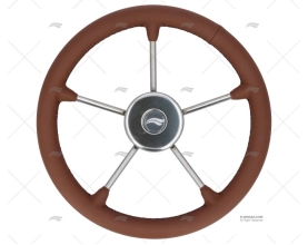 WHEEL 350mm LEATH. BROWN W/BLACK SEWING IMNASA