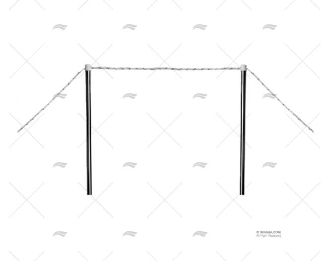 STANCHION (PAIR) SS GANYWAY