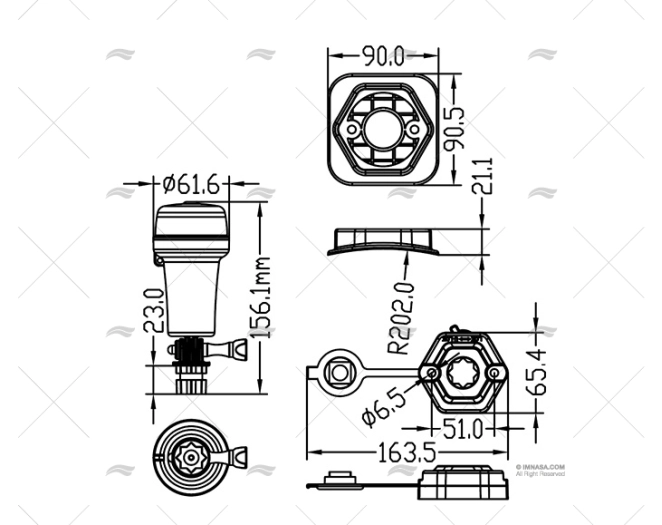 BASE DE SUÇCÃO 180º