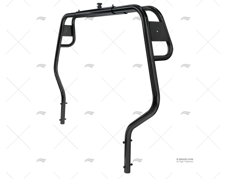 SINGLE HEAVY ROLL BAR SS 316 BLACK 1280m