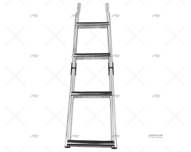 ESCALERA PLEGABLE INOX 4 PELDAÑOS