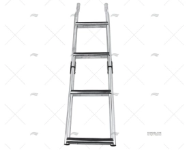 ESCALERA PLEGABLE INOX 4 PELDAÑOS