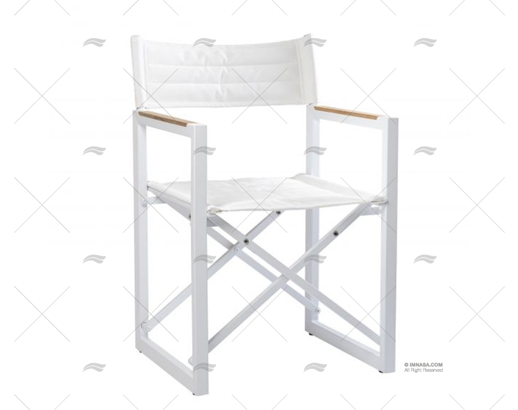 SQUARE ALUMINIUM DIRECTOR CHAIR WHITE ARC MARINE