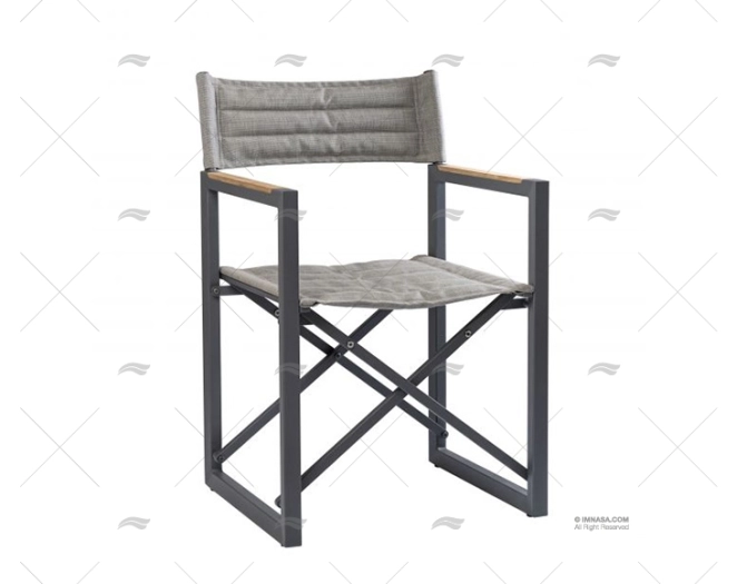 SQUARE ALUMINIUM DIRECTOR CHAIR BEIGE ARC MARINE