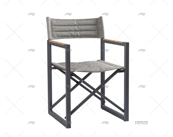 SQUARE ALUMINIUM DIRECTOR CHAIR BEIGE ARC MARINE