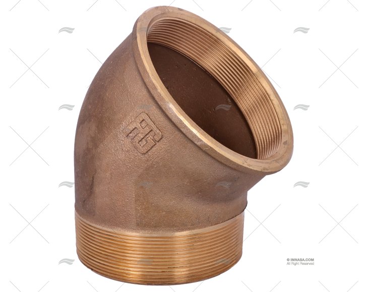 BRONZE ELBOW JOINT M-H 45º 4" GUIDI