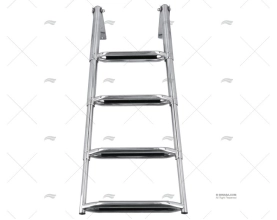 TELESC. DROP LADDER 4 W/DOUBLE TUBE INOX