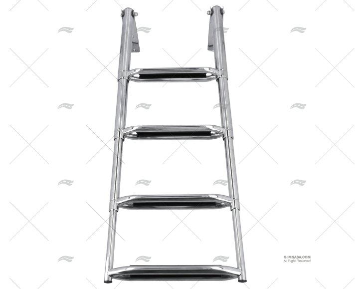 TELESC. DROP LADDER 4 W/DOUBLE TUBE INOX