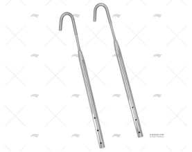 ESCALERA PLEGABLE C/ BRAZOS INOX 1350mm