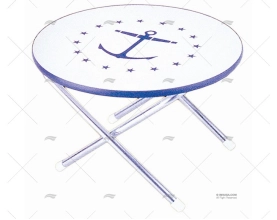 TABLE DE PONT BLANC 600MM    RONDE Garelick