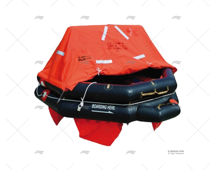 LAUNCHABLE LIFE RAFT 6 P SQUARE SOLAS A