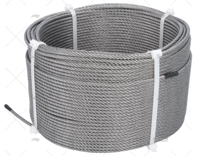 CABLE 7X19 INOX 5,00mm / ROULEAU 100 MT