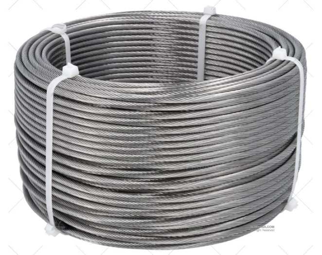 CABLE 1X19 INOX 6,00mm / ROULEAU 100 MT