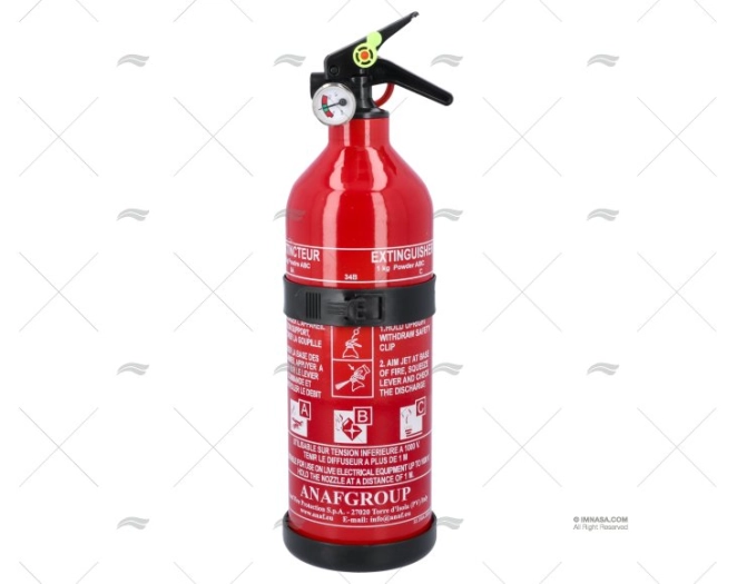 EXTINGUISHER ABC 1kg W/MANOMETER FR