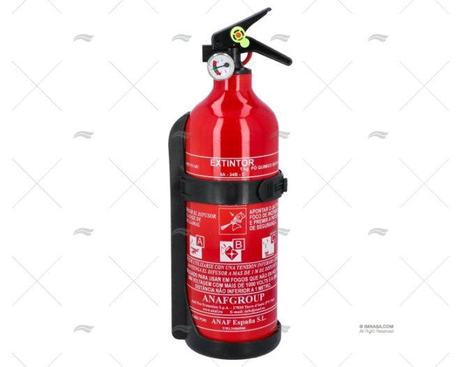 EXTINGUISHER ABC 1kg MANUAL W/GAUGE