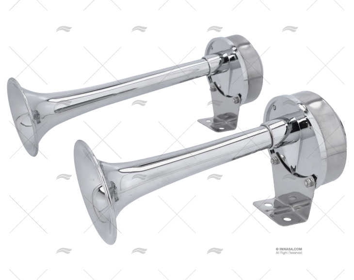 BOCINA 12V ACUSTICA DOBLE INOX PVC